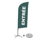 Ensemble Complet De Beach Flag Alu Wind Entrée Gris Français Croissilion
