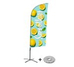 Bandera Aluminio Vela Kit Completo Batidos Limón Base Cruz