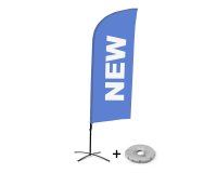 Bandera Aluminio Vela Kit Completo Nuevo Azul Inglés Base Cruz