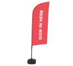 Bandera Aluminio Vela Kit Completo Regístrese Aquí Rojo Inglés Tanque De Agua