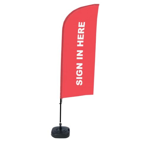 Bandera Aluminio Vela Kit Completo Regístrese Aquí Rojo Inglés Tanque de Agua