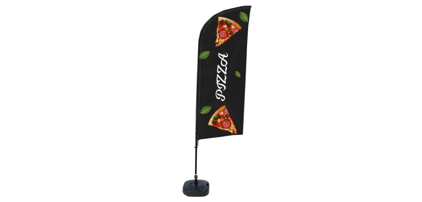 Beach Flag Alu Wind Complete Set Pizza