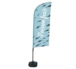 Komplettset Strandflagge Alu Wind Poisson Frais Französisch ÖKO
