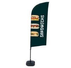 Ensemble Complet De Beach Flag Alu Wind Sandwichs Français ECO