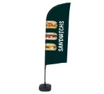 Complete Set of Aluminum Beach Flags Wind Sandwiches French Water Reservoir
