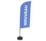 Komplettset Strandflagge Alu Wind Nouveau Französisch blau ÖKO