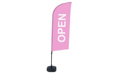 Bandera Aluminio Vela Kit Completo Abierto Rosa Inglés Tanque de Agua