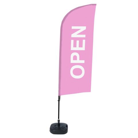Bandera Aluminio Vela Kit Completo Abierto Rosa Inglés Tanque de Agua
