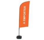 Ensemble Complet De Beach Flag Alu Wind Take Away Orange Français