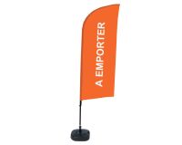 Ensemble Complet De Beach Flag Alu Wind Take Away Orange Français