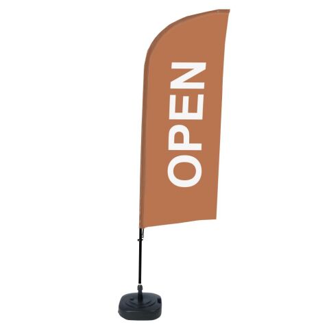Bandera Aluminio Vela Kit Completo Abierto Marrón Inglés Tanque de Agua