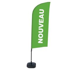 Ensemble Complet De Beach Flag Alu Wind Nouveau Vert Français Réservoir D'eau