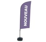 Complete Set of Beach Flag Alu Wind New Purple French