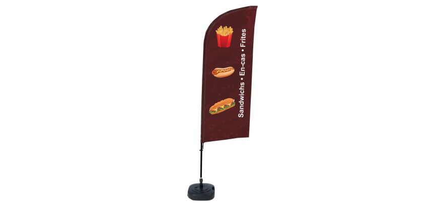 Complete Set of Beach Flag Alu Wind Snacks French Water Tank