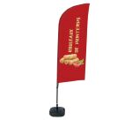 Komplettset Strandflagge Alu Wind Rouleaux de Printemps Französisch mit Wassertank