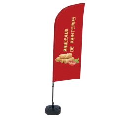 Ensemble Complet De Beach Flag Alu Wind Rouleaux De Printemps Français Réservoir D'eau