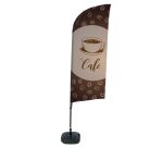 Komplettset Strandflagge Alu Wind Café Französisch mit Wassertank