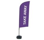 Bandera Aluminio Vela Kit Completo Comida para Llevar Morado ECO