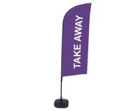 Bandera Aluminio Vela Kit Completo Comida para Llevar Morado ECO
