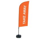 Bandera Aluminio Vela Kit Completo Comida para Llevar Naranja ECO