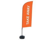 Bandera Aluminio Vela Kit Completo Comida para Llevar Naranja ECO