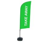 Bandera Aluminio Vela Kit Completo Comida para Llevar Verde ECO