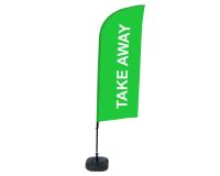 Bandera Aluminio Vela Kit Completo Comida para Llevar Verde ECO