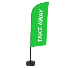 Bandera Aluminio Vela Kit Completo Comida para Llevar Verde ECO