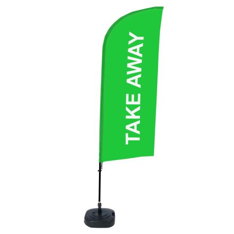 Bandera Aluminio Vela Kit Completo Comida para Llevar Verde Tanque de Agua