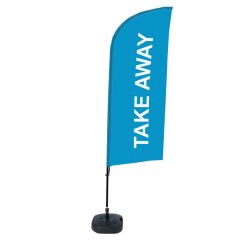 Bandera Aluminio Vela Kit Completo Comida para Llevar Azul Tanque De Agua