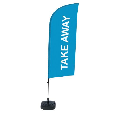 Bandera Aluminio Vela Kit Completo Comida para Llevar Azul Tanque de Agua
