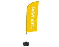 Bandera Aluminio Vela Kit Completo Comida para Llevar Amarillo ECO