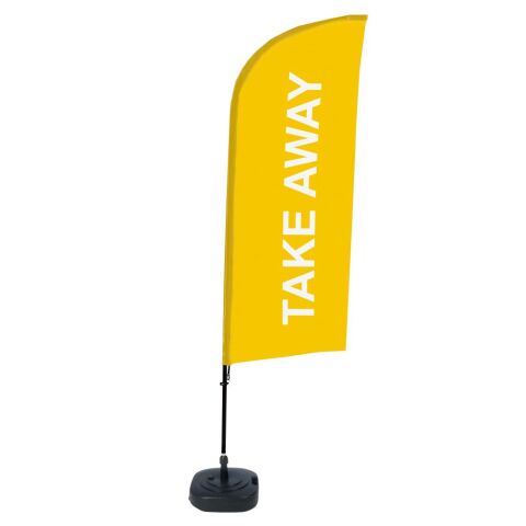 Bandera Aluminio Vela Kit Completo Comida para Llevar Amarillo Tanque de Agua