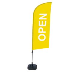 Bandera Aluminio Vela Kit Completo Abierto Amarillo Inglés Tanque De Agua