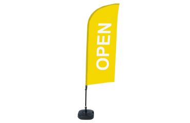 Bandera Aluminio Vela Kit Completo Abierto Amarillo Inglés Tanque de Agua