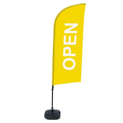 Bandera Aluminio Vela Kit Completo Abierto Amarillo Inglés Tanque de Agua