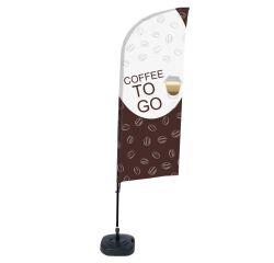 Bandera Aluminio Vela Kit Completo Café para llevar Inglés Tanque De Agua