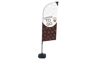 Bandera Aluminio Vela Kit Completo Café para llevar Inglés Tanque de Agua