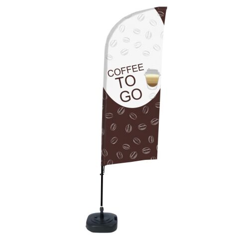 Bandera Aluminio Vela Kit Completo Café para llevar Inglés Tanque de Agua
