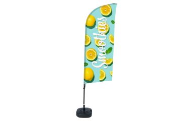 Bandera Aluminio Vela Kit Completo Batidos Limón Tanque de Agua