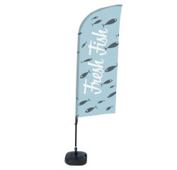 Bandera Aluminio Vela Kit Completo Pescado Fresco Inglés Tanque De Agua