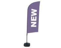 Bandera Aluminio Vela Kit Completo Nuevo Púrpura Inglés Tanque De Agua