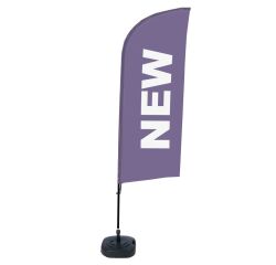 Bandera Aluminio Vela Kit Completo Nuevo Púrpura Inglés Tanque De Agua