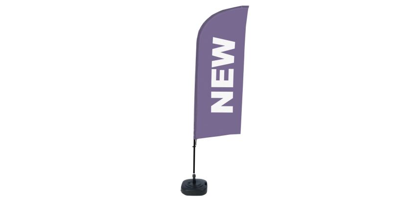 Bandera Aluminio Vela Kit Completo Nuevo Púrpura Inglés Tanque de Agua