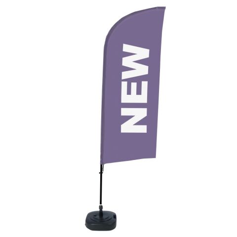 Bandera Aluminio Vela Kit Completo Nuevo Púrpura Inglés Tanque de Agua