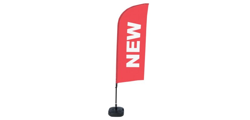 Bandera Aluminio Vela Kit Completo Nuevo Rojo Inglés Tanque de Agua