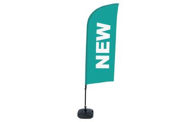 Bandera Aluminio Vela Kit Completo Nuevo Turquesa Inglés Tanque de Agua