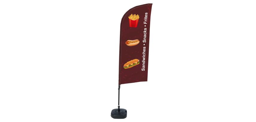 Beach Flag Alu Wind Complete Set Snacks English