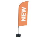 Bandera Aluminio Vela Kit Completo Nuevo Naranja Inglés Tanque de Agua