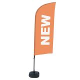 Bandera Aluminio Vela Kit Completo Nuevo Naranja Inglés Tanque De Agua
